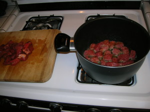 browning meat