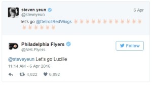 Flyers troll ‘Walking Dead’ star Red Wings fan Steven Yeun