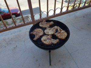 chops on the grill