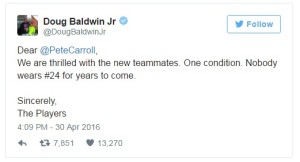 Seahawks GM Nobody is going to wear No. 24 NFL.com