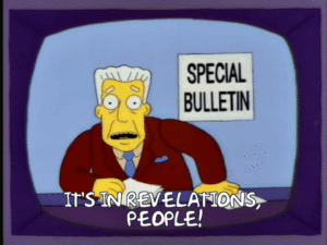 It's in Revelations, People