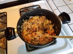 egg roll filling cooking