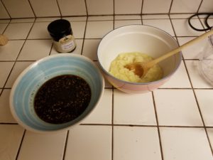 marinade sauce and veggies