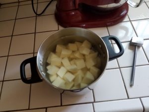 potatoes in water