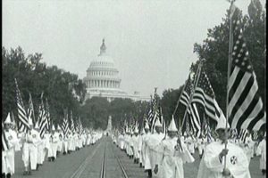 kkk-carrying-american-flag