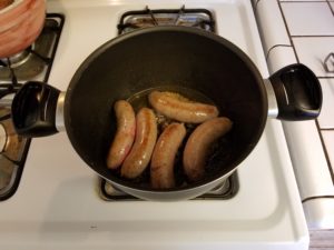 sausages browning