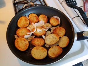 potatoes browned