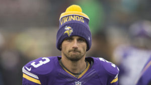 MINNEAPOLIS, MN - DECEMBER 6: Blair Walsh #3 of the Minnesota Vikings warms up prior to an NFL game against the Seattle Seahawks at TCF Bank Stadium December 6, 2015 in Minneapolis, Minnesota. (Photo by Tom Dahlin/Getty Images)